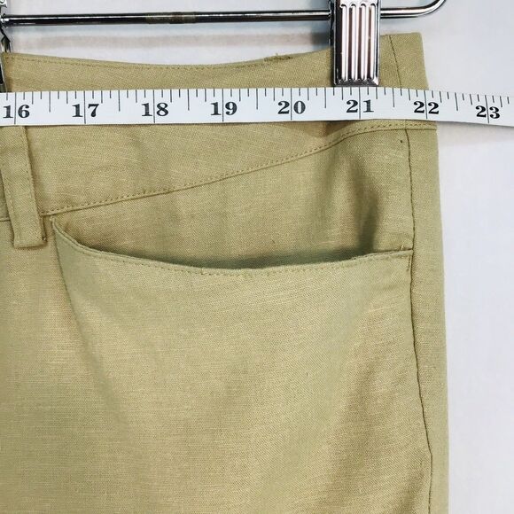 Lane Bryant Tan Khaki Linen Blend Wide Leg Pants Women's Size 22 Boho Beachy - Picture 9 of 13